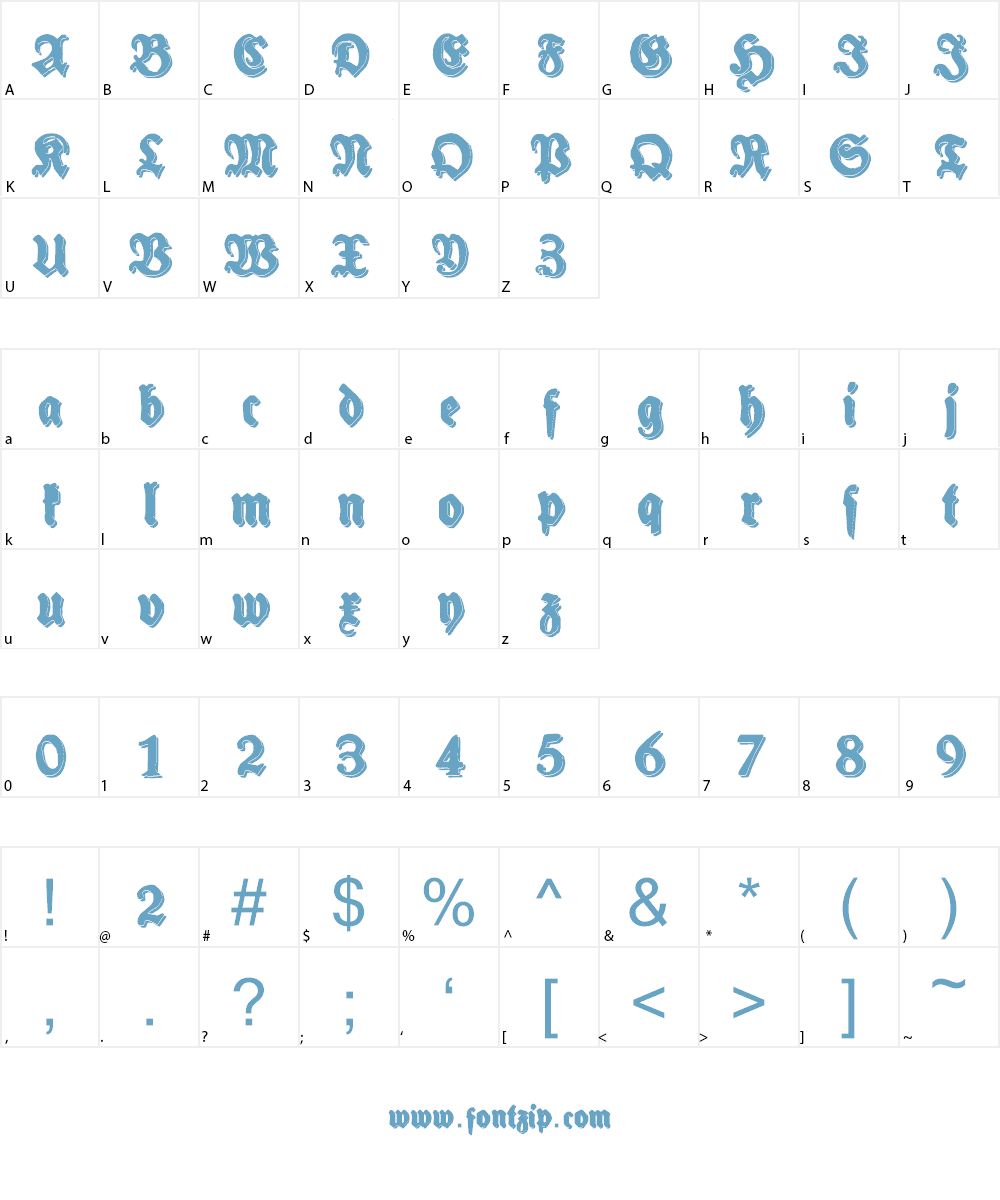Schneidler Halb Fette Shadow Font Character